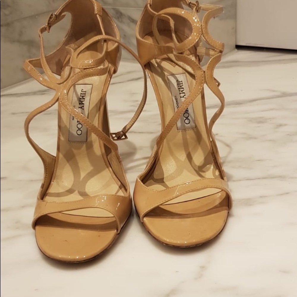 Jimmy choo nude strap heels